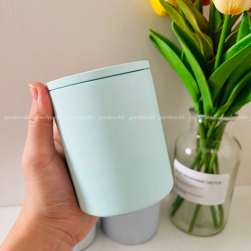 Terrazzo Pot Cement - قالب سيليكون دائري بقطر 10 سم