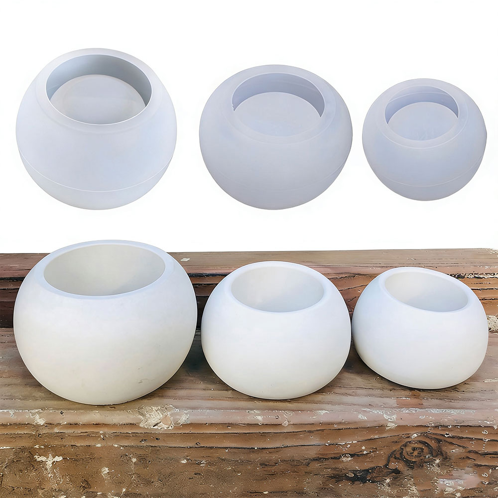 طقم قوالب سيليكون دائرية لصنع  - مراجعة Terrazzo Pot Cement وسعره