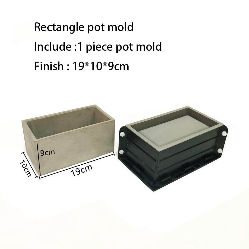 قالب سيليكون كبير مستطيل الشكل - مراجعة Terrazzo Pot Cement وسعره