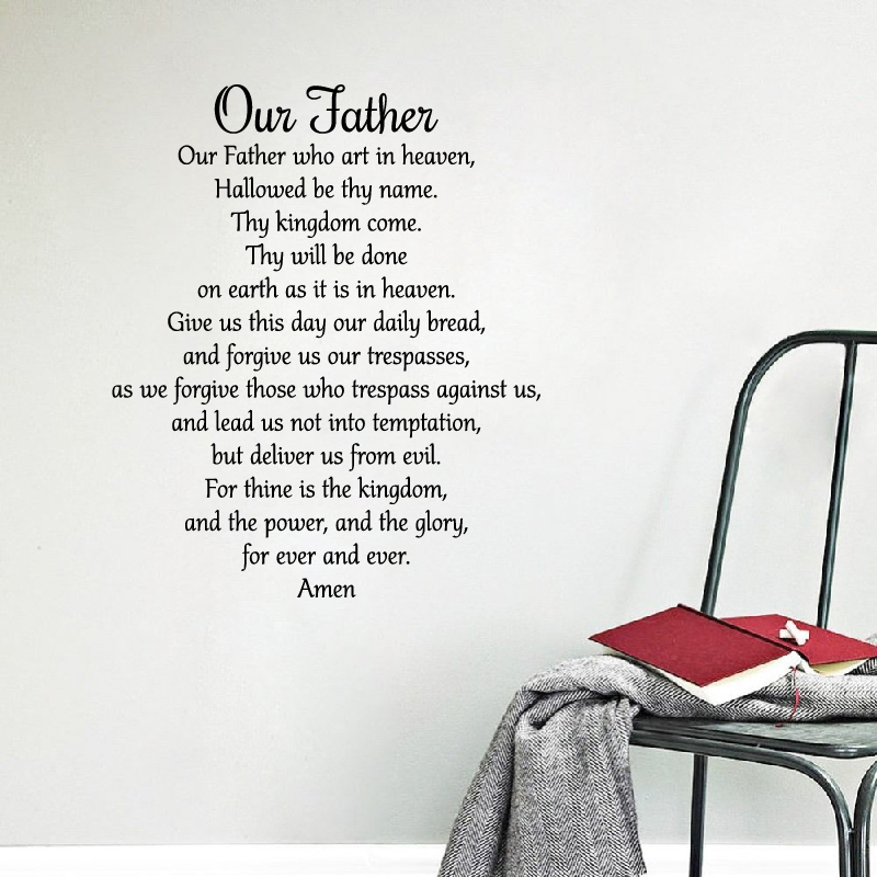 والدنا الرب الصلاة ملصق مائي ا - مراجعة Interior Design Quotes وسعره
