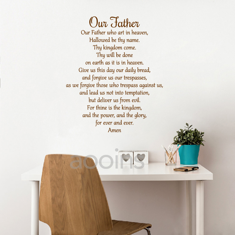 والدنا الرب الصلاة ملصق مائي ا - مراجعة Interior Design Quotes وسعره