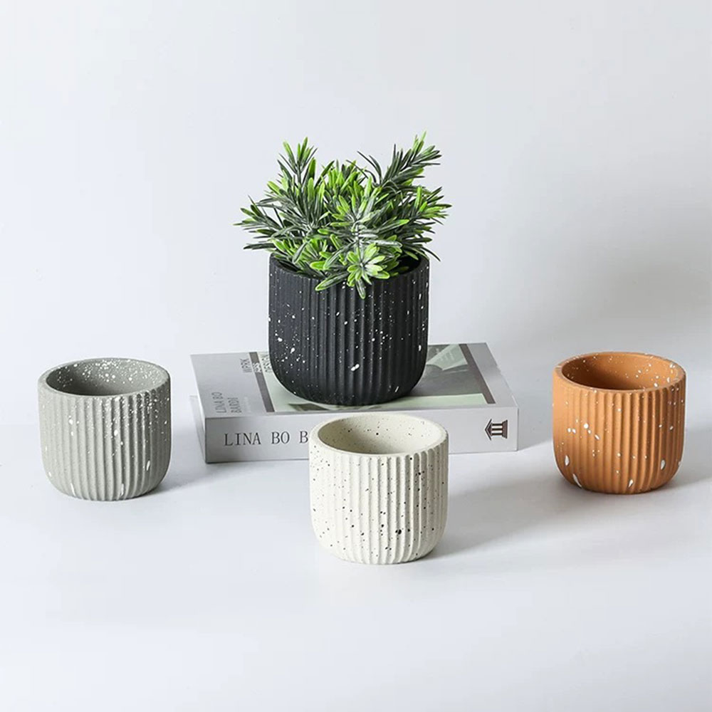 قالب سيليكون لصنع أوعية نباتات - مراجعة Terrazzo Pot Cement وسعره