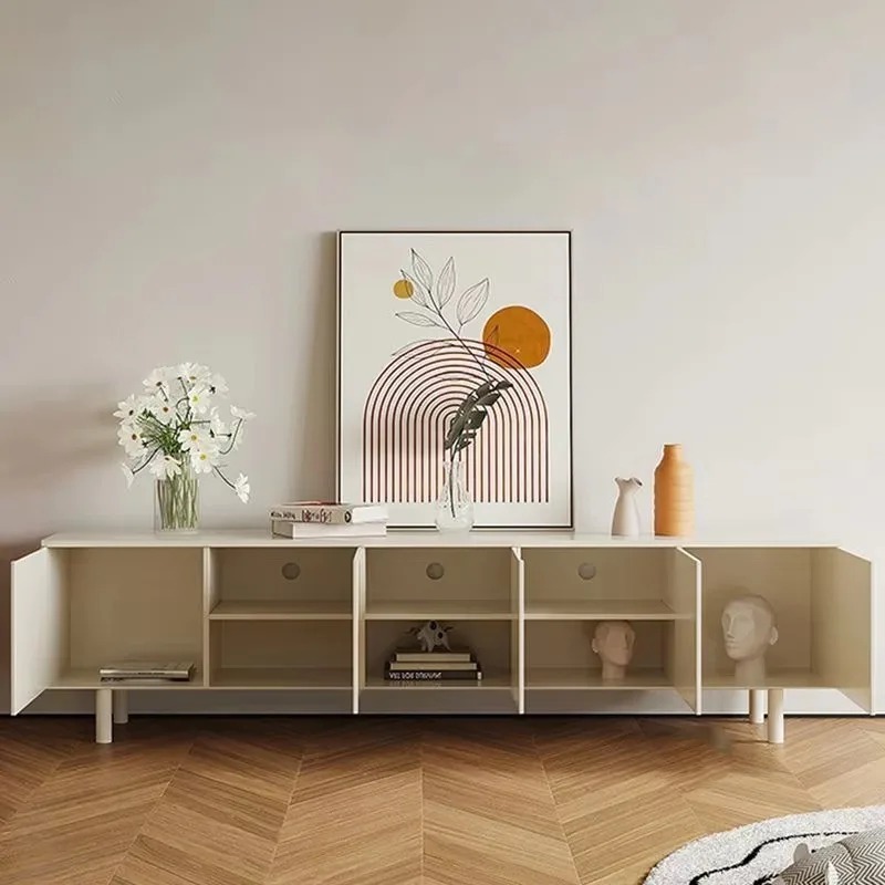 حامل تلفاز أبيض فاخر، تخزين أن - مراجعة Interior Design White And Wood وسعره