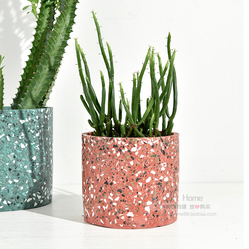 اناء للزهور الكبيرة قوالب السي - مراجعة Terrazzo Pot Cement وسعره