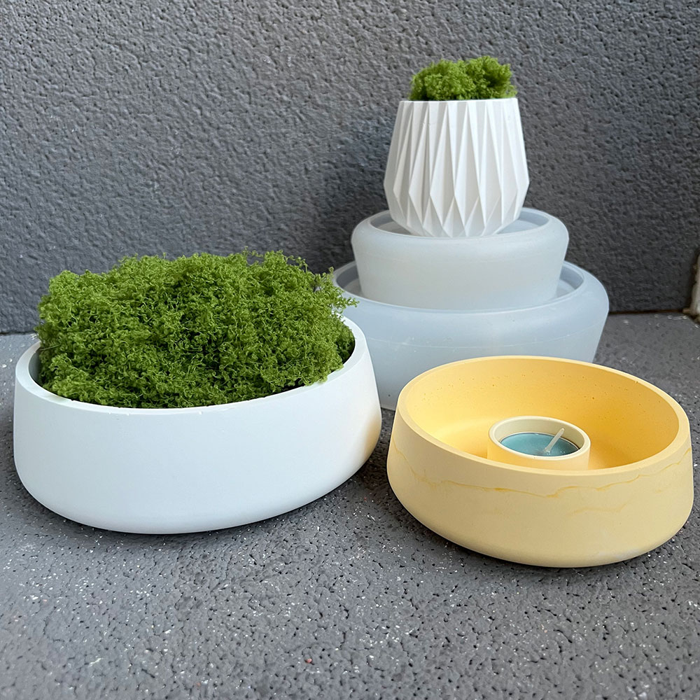 وعاء خرسانة قالب من السيليكون  - مراجعة Terrazzo Pot Cement وسعره